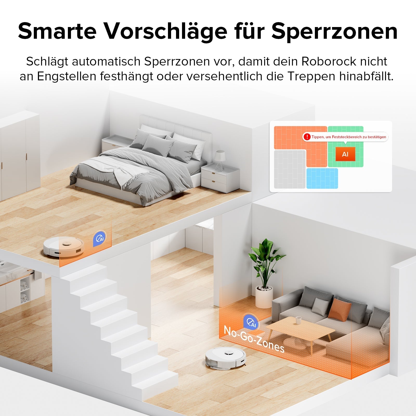 Roborock Q8 Max+ Saug- und Wischroboter mit Auto-Entleerungsstation