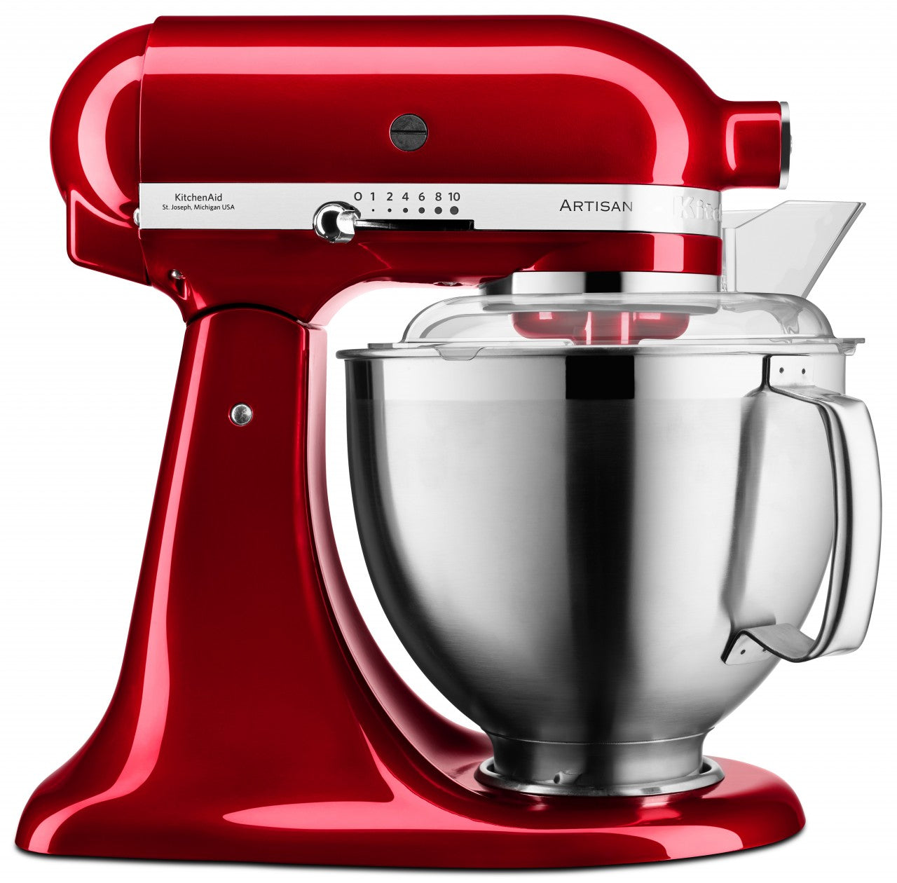 KitchenAid 4,8 L 5KSM185 Artisan Küchenmaschine Beginnerset Artisan Gemüseschneider+Flexirührer