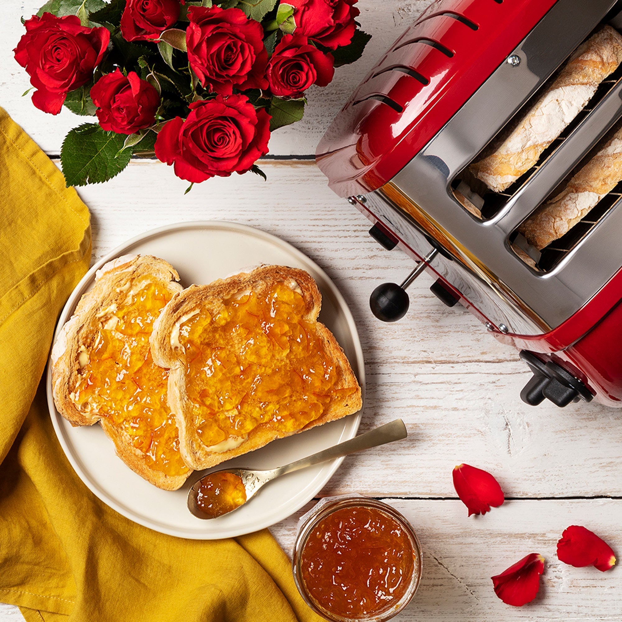 Dualit Toaster Paket 3, 2er Toaster mit Brötchenaufsatz und zwei Sandwichzangen