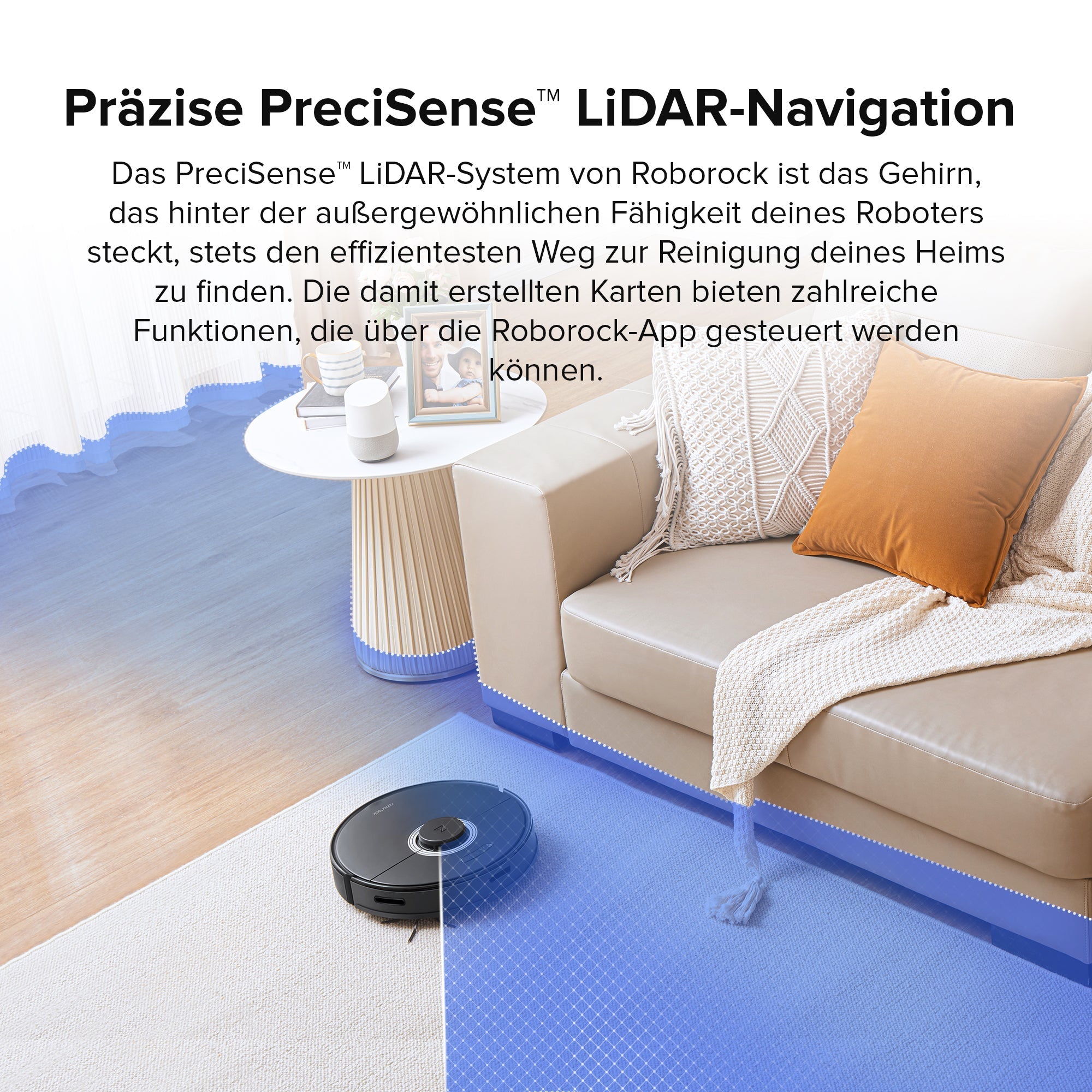 Roborock Q7 Max Saugroboter und Wischmopp mit 4200 Pa Saugleistung.