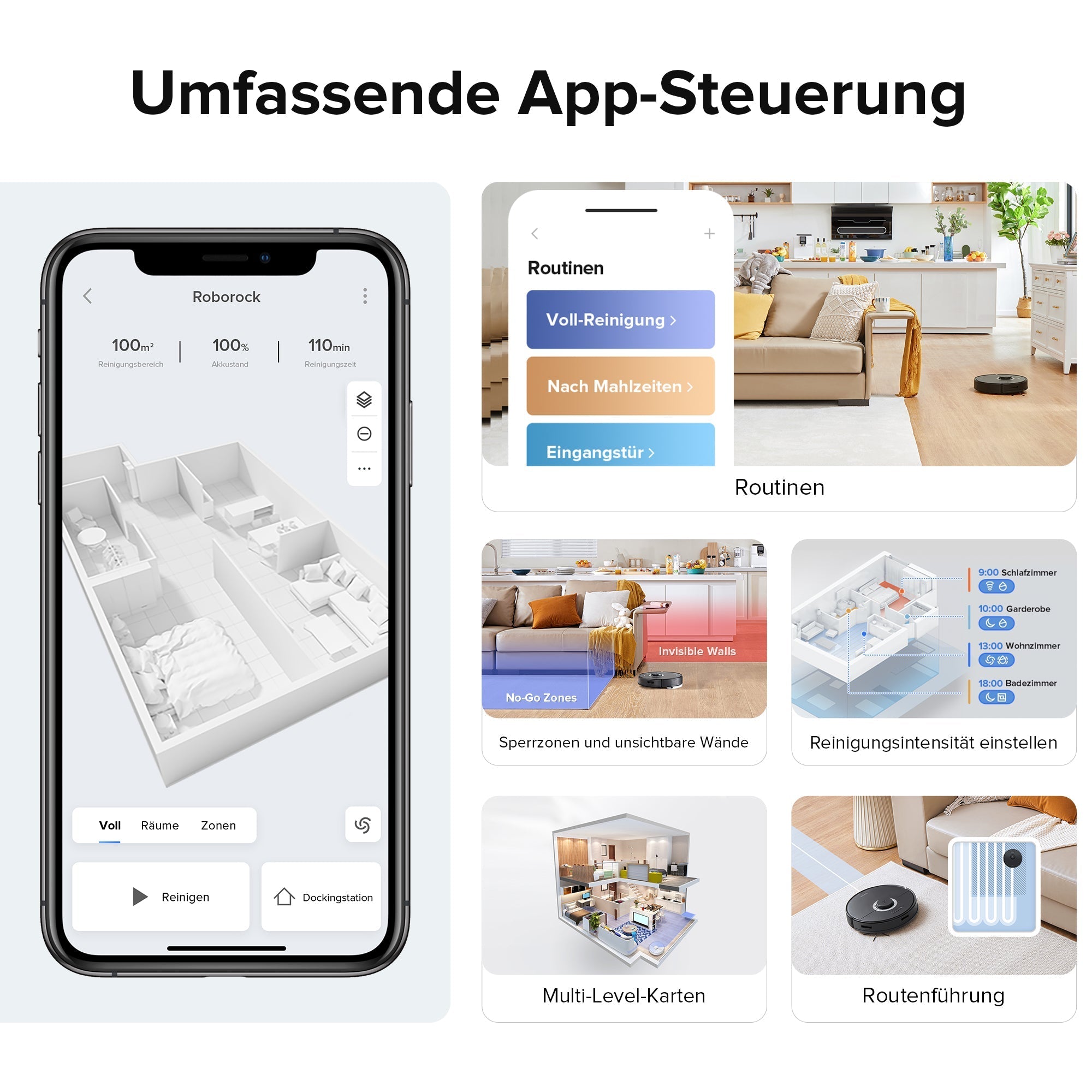 Roborock Q7 Max Saugroboter und Wischmopp mit 4200 Pa Saugleistung.