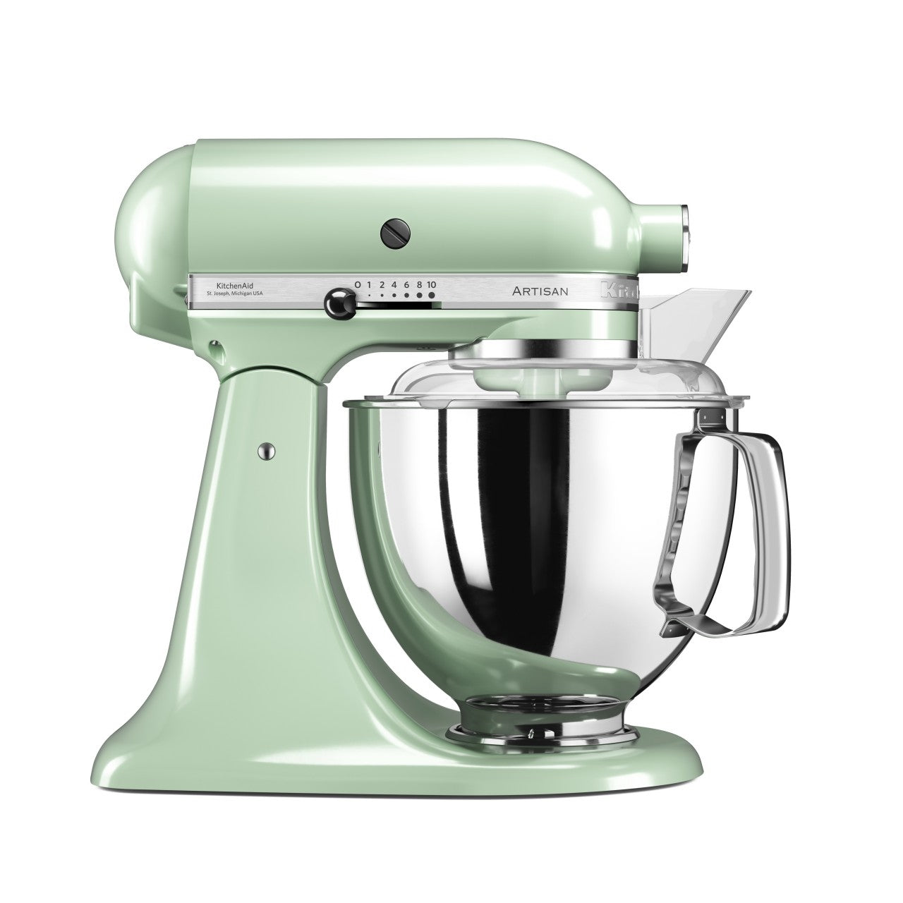 KitchenAid 4,8 L 5KSM175 Artisan Küchenmaschine Steellover mit Edelstahl-Werkzeugen
