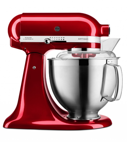 KitchenAid 4,8 L 5KSM185 Artisan Küchenmaschine Breadlover Messerschmidt Getreidemühlenvorsatz, Brotbackschüssel